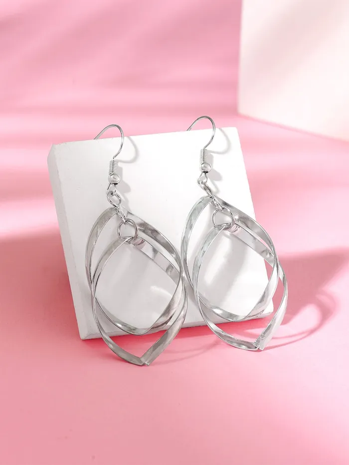 Earrings Yellow Chimes Danglers Earrings for Women Silver Earrings for Girls Fashion Women Earrings Leafy Shaped Long Dangler Earrings Birthday Gift For Girls Anniversary Gift for Wife Yellow Chimes