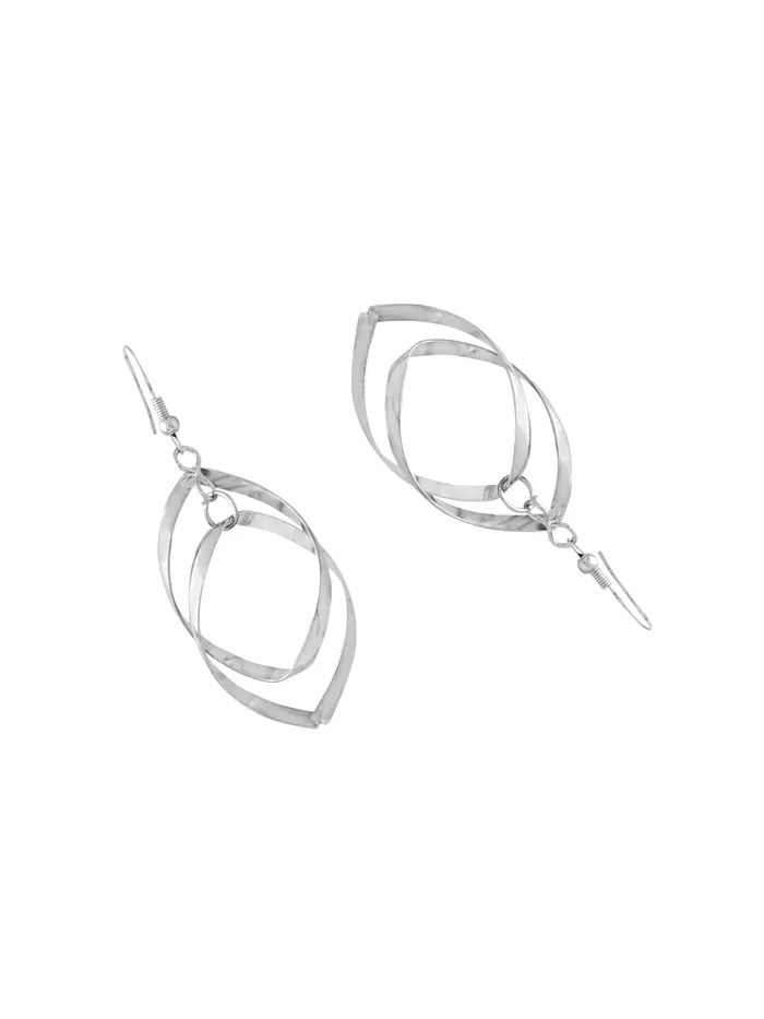 Earrings Yellow Chimes Danglers Earrings for Women Silver Earrings for Girls Fashion Women Earrings Leafy Shaped Long Dangler Earrings Birthday Gift For Girls Anniversary Gift for Wife Yellow Chimes