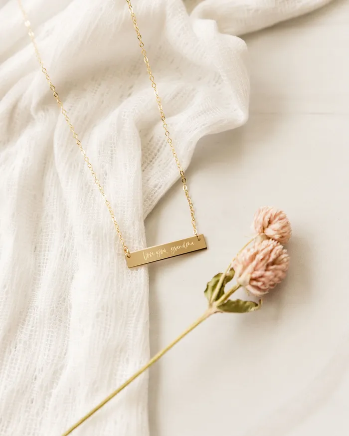 Love You Grandma Bar Necklace Zen and Zuri Necklaces