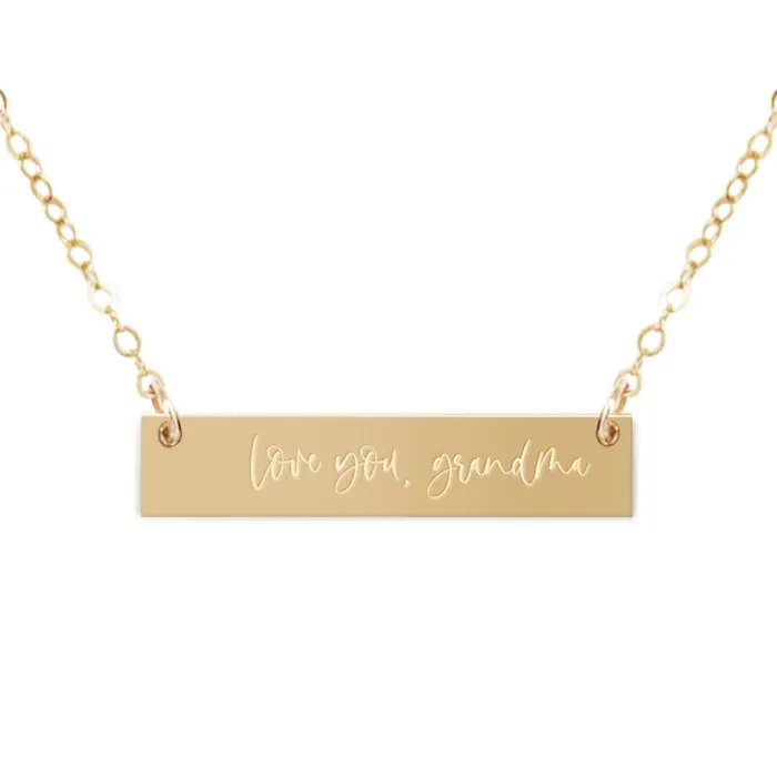 Love You Grandma Bar Necklace Zen and Zuri Necklaces