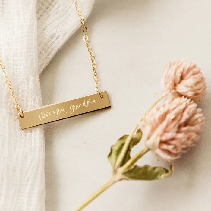 Love You Grandma Bar Necklace Zen and Zuri Necklaces