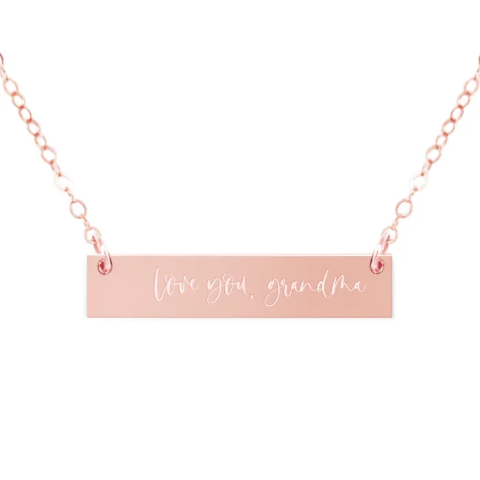 Love You Grandma Bar Necklace Zen and Zuri Necklaces