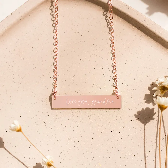 Love You Grandma Bar Necklace Zen and Zuri Necklaces