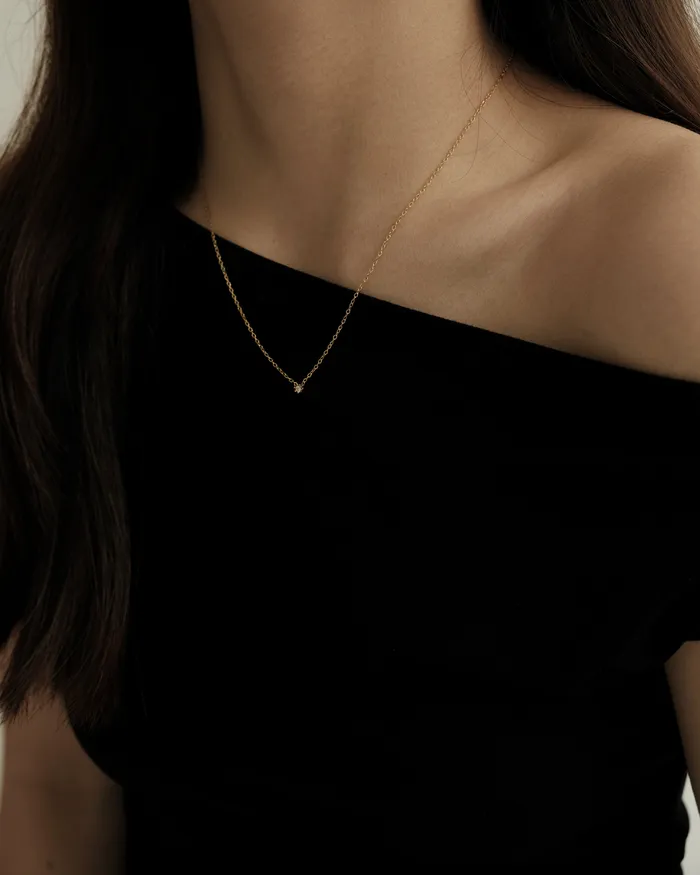 Necklaces MYJN Bel Tiny Diamond Pendant Necklace