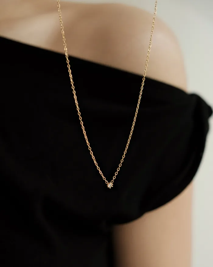 Necklaces MYJN Bel Tiny Diamond Pendant Necklace