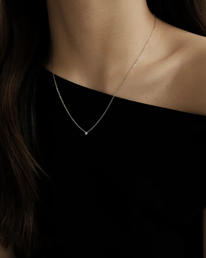 Necklaces MYJN Bel Tiny Diamond Pendant Necklace