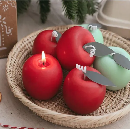 Necklaces RESIN ART HUB Apple Shaped Silicone Mold for Candle Making