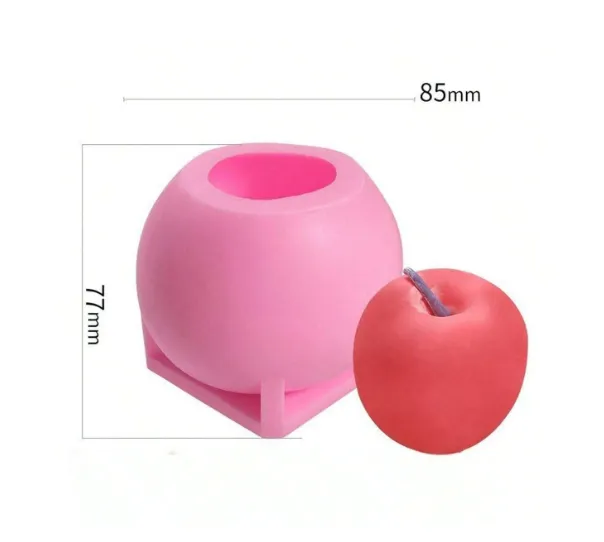 Necklaces RESIN ART HUB Apple Shaped Silicone Mold for Candle Making
