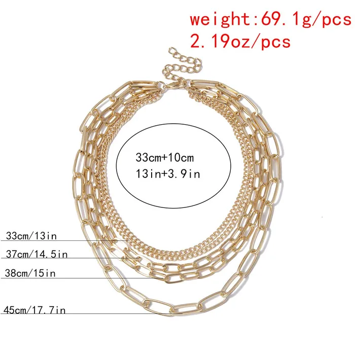 Necklaces Yellow Chimes Yellow Chimes Choker Necklace for Women Multilayer Chain Choker Necklace Western Gold Plated Multi layered Choker Necklace for Women and Girls