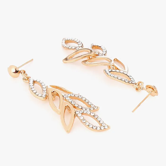 Yellow Chimes Earrings for Women and Girls Dangler Earrings 2 pair Combo of Leaf Shaped and Beads Drop Earrings Birthday Gift for girls and women Anniversary Gift for Wife Yellow Chimes Earrings