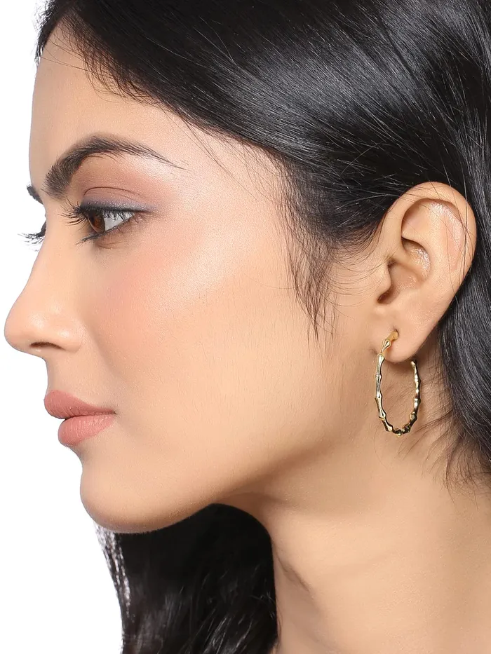 Yellow Chimes Earrings for Women and Girls Fashion Golden Hoop Earrings Combo of 2 Pairs Geometric Hoops Earrings Birthday Gift for Girls Women Anniversary Gift for Wife Yellow Chimes Earrings
