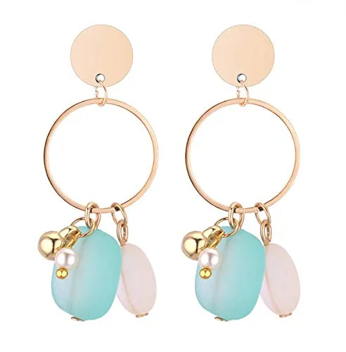 Yellow Chimes Heart Mismatch English Shades Combo Of Two Pairs Studs Drop Earrings for Women and Girls Yellow Chimes Necklaces
