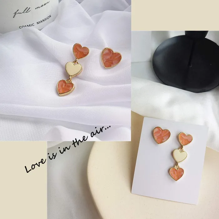 Yellow Chimes Heart Mismatch English Shades Combo Of Two Pairs Studs Drop Earrings for Women and Girls Yellow Chimes Necklaces
