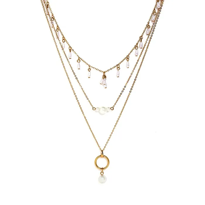 Yellow Chimes Necklaces Yellow Chimes Layered Necklace for Women Gold Plated Charming MultiLayered White Pearl Drop Chain Necklace for Women and Girls Yellow Chimes Necklaces Yellow Chimes Layered Necklace for Women Gold Plated Charming MultiLayered White Pearl Drop Chain Necklace for Women and Girls