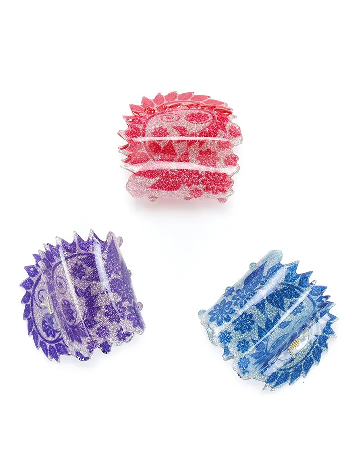 Yellow Chimes Rings Yellow Chimes Claw Clips for Women Hair Clutches for Women Hair Accessories For Women Claw Clip Multicolor Big Clutchers for Hair Clutcher for women and Girls Gift for Women Girls Design 6