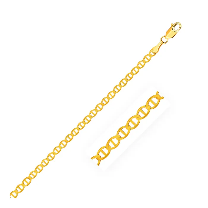32mm 10k Yellow Gold Mariner Link Chain MayaMila Necklaces