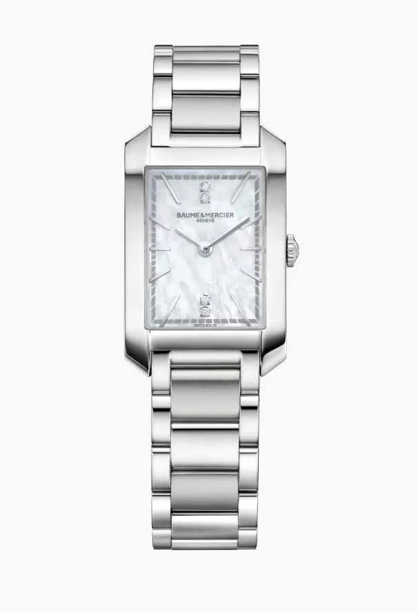 Baume MercierHampton 10474 QUARTZ WATCH DIAMONDSET MOTHEROFPEARL 35 X 22 MM Baume Mercier Watches Baume MercierHampton 10474 QUARTZ WATCH DIAMONDSET MOTHEROFPEARL 35 X 22 MM Baume Mercier Watches