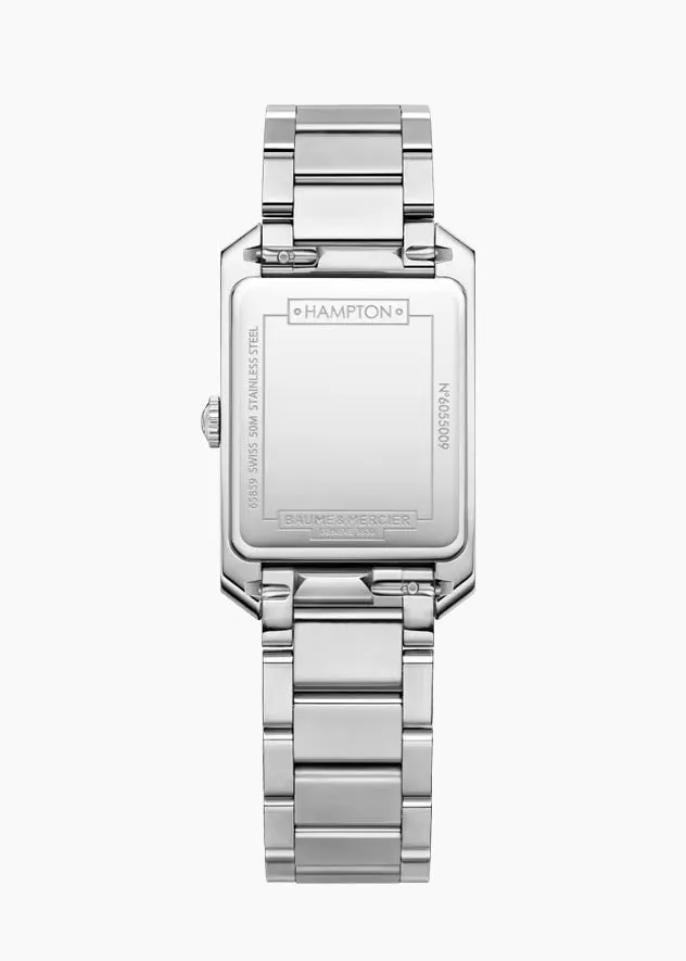 Baume MercierHampton 10474 QUARTZ WATCH DIAMONDSET MOTHEROFPEARL 35 X 22 MM Baume Mercier Watches