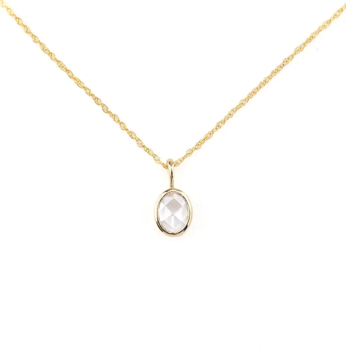 Envero Jewelry Necklaces Rose Cut Diamond Bezel Necklace Envero Jewelry Necklaces Rose Cut Diamond Bezel Necklace
