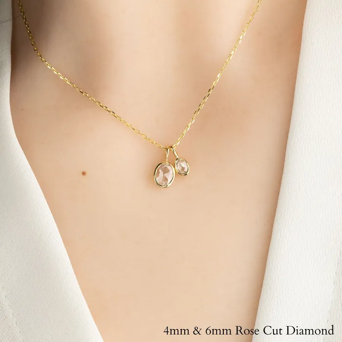 Envero Jewelry Necklaces Rose Cut Diamond Bezel Necklace Envero Jewelry Necklaces Rose Cut Diamond Bezel Necklace