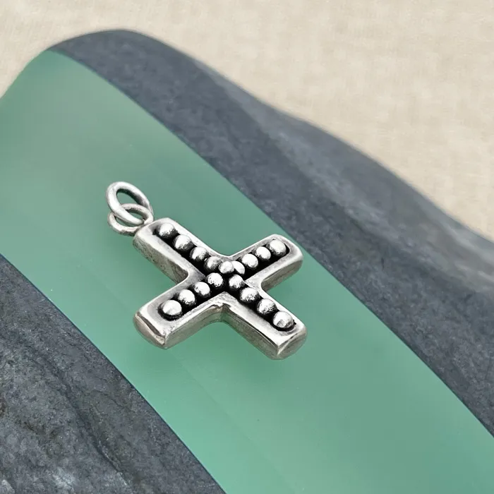 HeidiJHale Designs Charm Necklaces Equal Armed Cross Charm