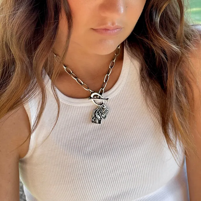HeidiJHale Designs Charm Necklaces Equal Armed Cross Charm