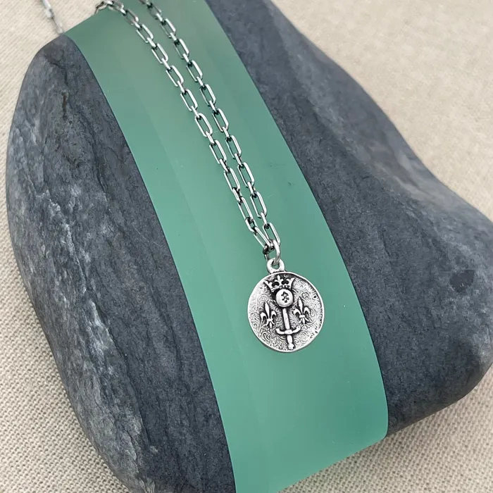 HeidiJHale Designs Charm Necklaces Holy Mother Mary with St Bernadette Charm
