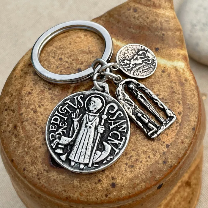 HeidiJHale Designs Charm Necklaces Holy Mother Mary with St Bernadette Charm