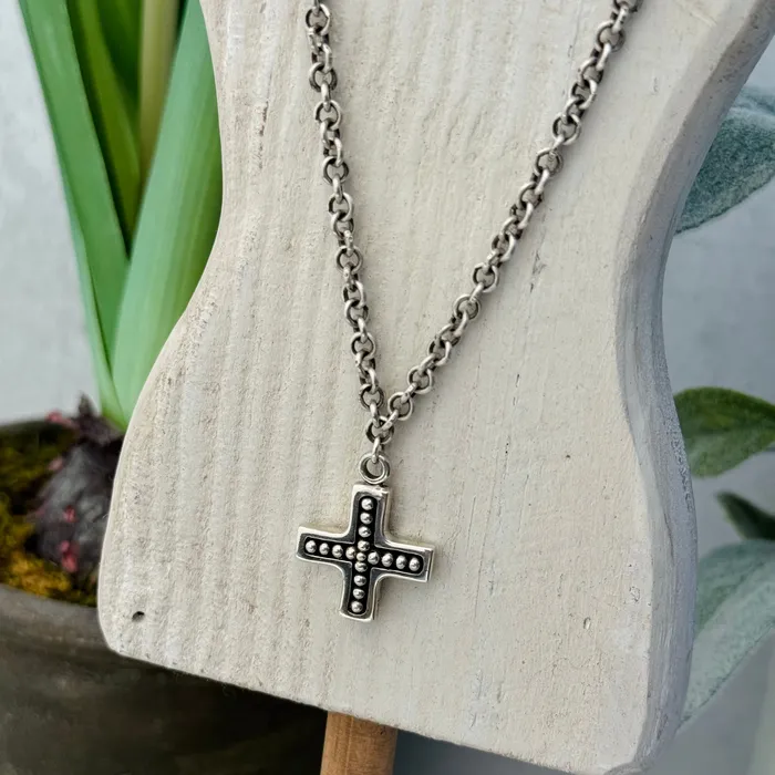 HeidiJHale Designs Necklaces Sterling Silver Cross Necklace