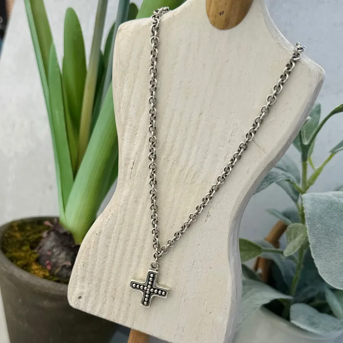 HeidiJHale Designs Necklaces Sterling Silver Cross Necklace