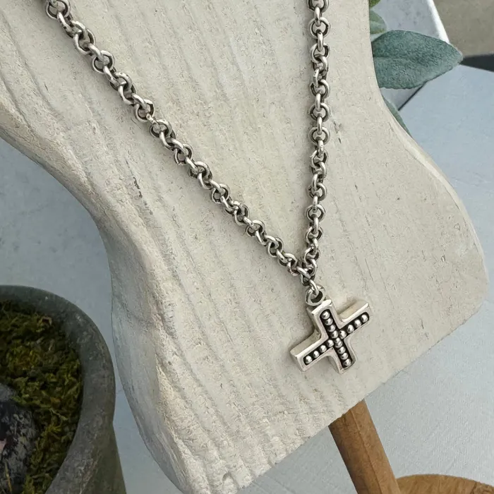 HeidiJHale Designs Necklaces Sterling Silver Cross Necklace