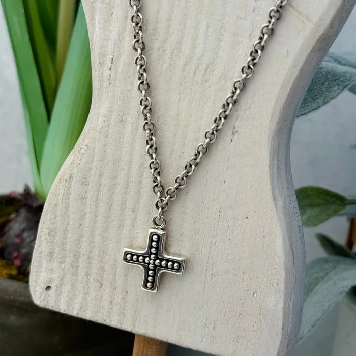 HeidiJHale Designs Necklaces Sterling Silver Cross Necklace