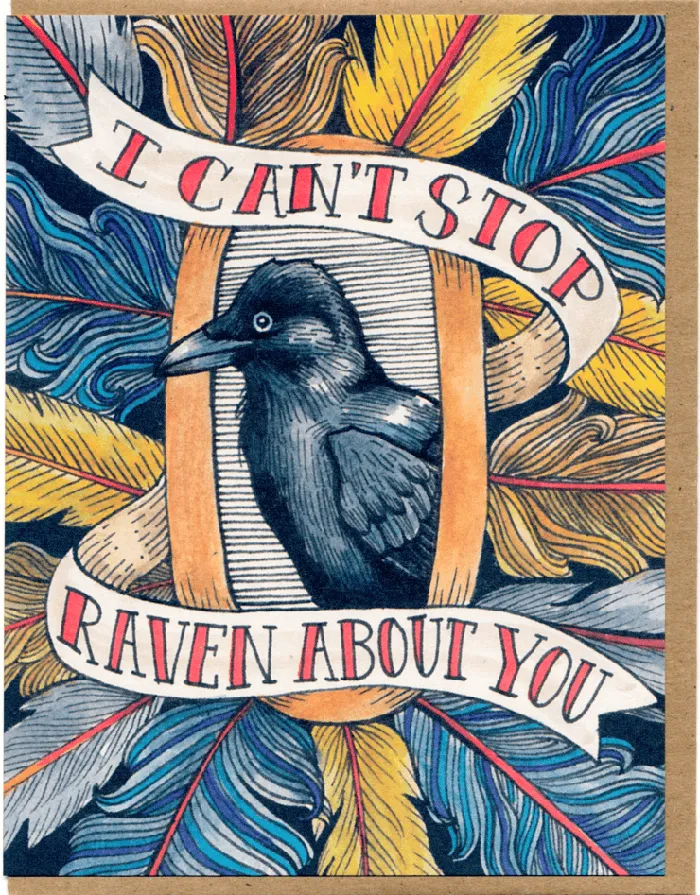 I Cant Stop Raven About You Card Mattea Necklaces