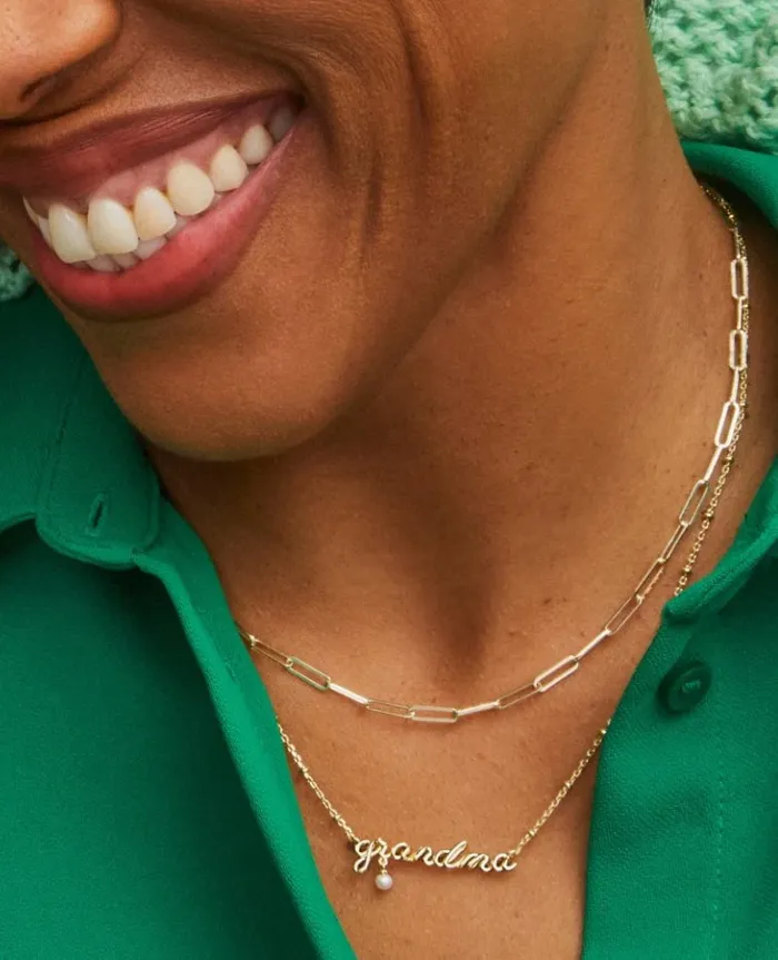 Kendra Scott Necklaces Kendra ScottGrandma Script Pendant Necklace in Gold Metal 9608864879