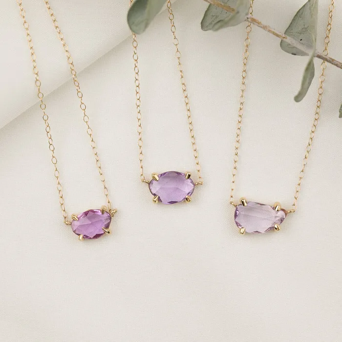 Lisa Unheated Pink Purple Sapphire Necklace Envero Jewelry Necklaces