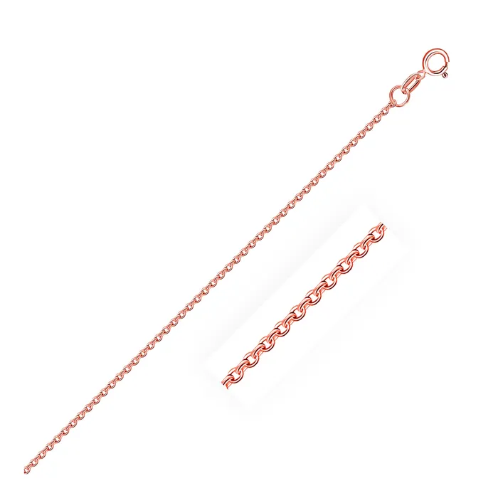 MayaMila Necklaces 14k Rose Gold Cable Link Chain 11mm