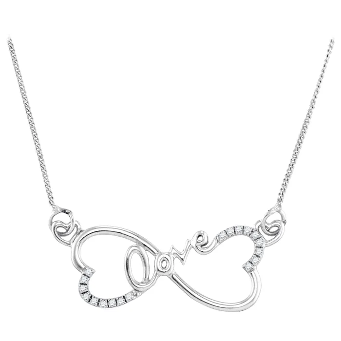 mayamila Sterling Silver Womens Round Diamond Heart Infinity Love Pendant Necklace 110 Cttw Necklaces mayamila Sterling Silver Womens Round Diamond Heart Infinity Love Pendant Necklace 110 Cttw Necklaces