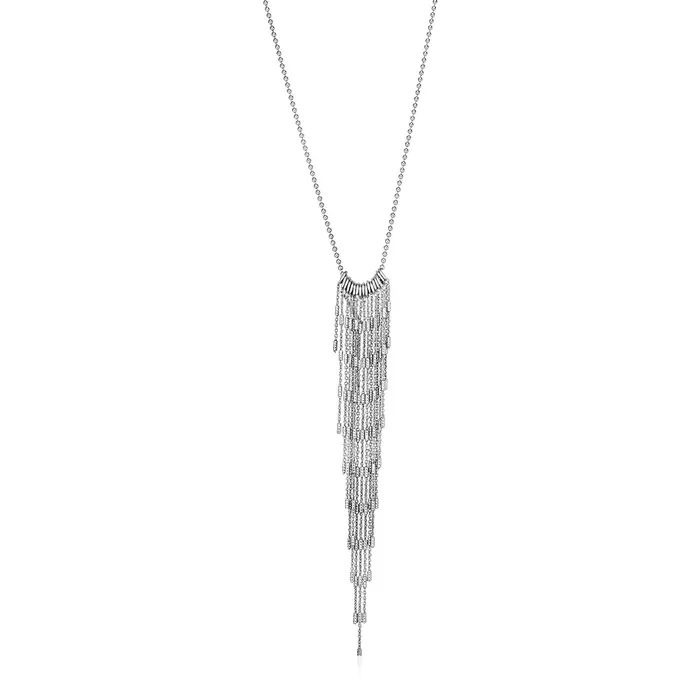Necklace with Multi Chain Pendant in Sterling Silver MayaMila Necklaces