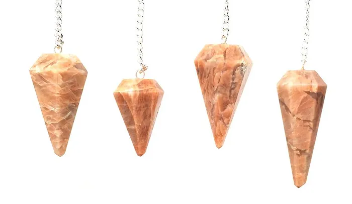New Age Imports Inc Necklaces Red Moon Stone Pendulum with Chain