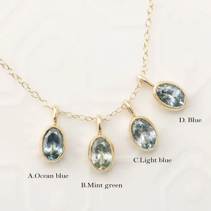 Ocean Blue Montana Sapphire Bezel Set Charm Necklace One of a kind Envero Jewelry Necklaces Ocean Blue Montana Sapphire Bezel Set Charm Necklace One of a kind Envero Jewelry Necklaces