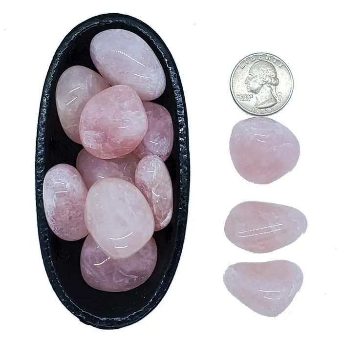 Rose Quartz Tumbled Stone of Love Raiders of the Lost Art Necklaces