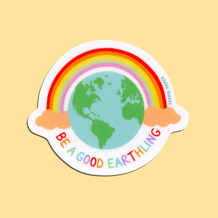 Yeppie Paper Necklaces Be A Good Earthling Sticker