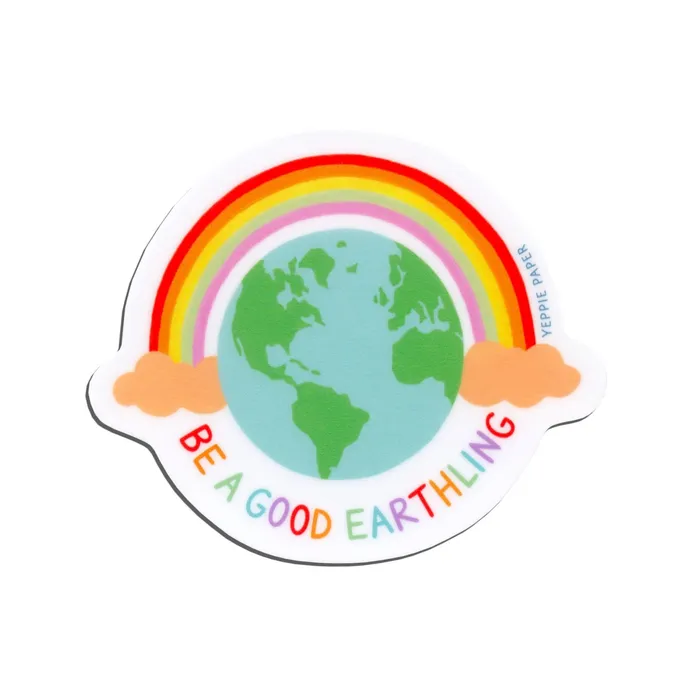 Yeppie Paper Necklaces Be A Good Earthling Sticker