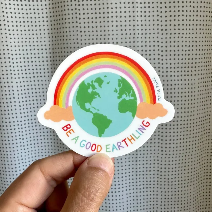 Yeppie Paper Necklaces Be A Good Earthling Sticker