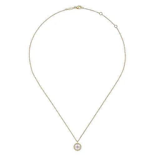 14K Yellow Gold Bujukan Pearl Pendant Necklace GABRIEL CO Necklaces