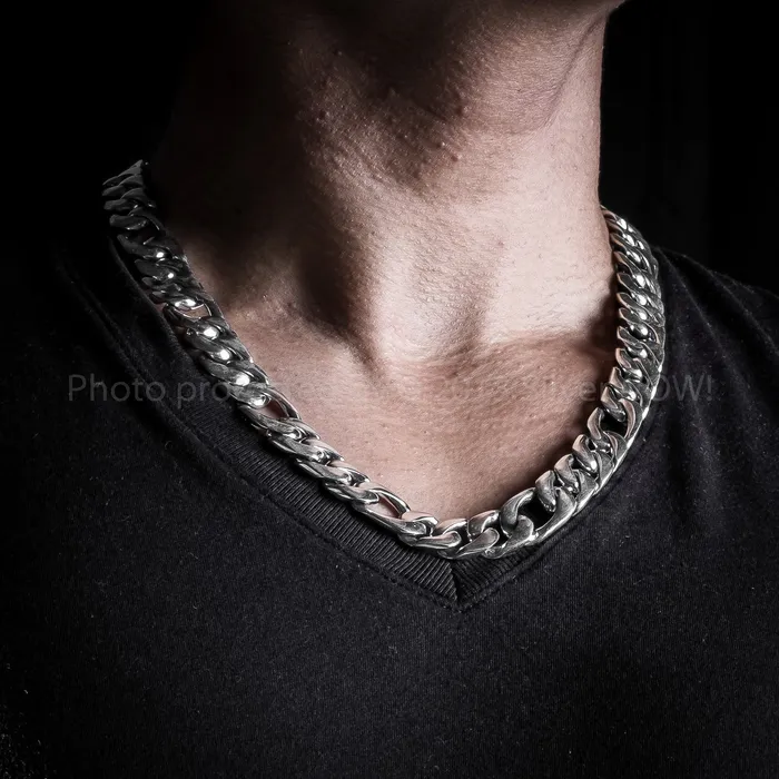 15mm Figaro Link Necklace Chain silverwow Necklaces
