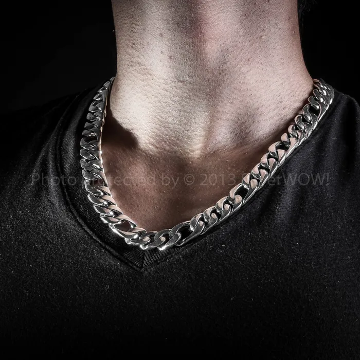 15mm Figaro Link Necklace Chain silverwow Necklaces