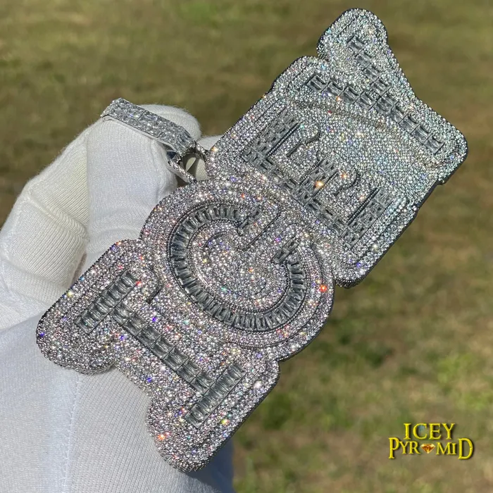 BEST SELLER Necklaces Overflow Stones Loaded with Diamond Iced Out Personalized Custom Name Necklace Pendant