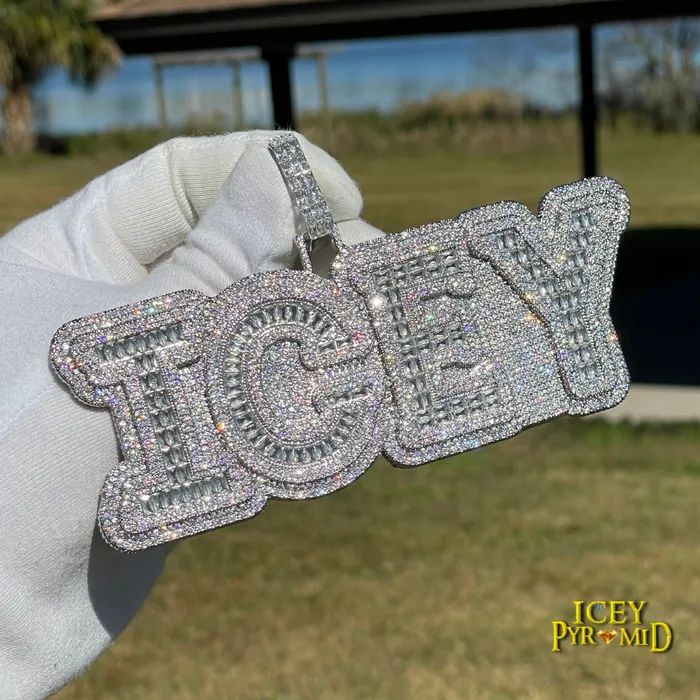 BEST SELLER Necklaces Overflow Stones Loaded with Diamond Iced Out Personalized Custom Name Necklace Pendant