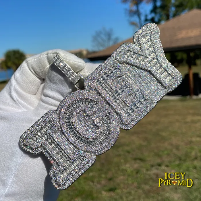 BEST SELLER Necklaces Overflow Stones Loaded with Diamond Iced Out Personalized Custom Name Necklace Pendant